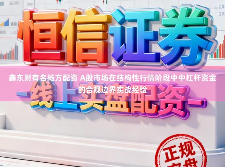 鑫东财有名杨方配资 A股市场在结构性行情阶段中中杠杆资金的合规边界实战经验